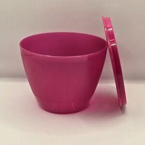 Tupperware Refrigerator Bowl 14oz ‎ Red With Matching Lid